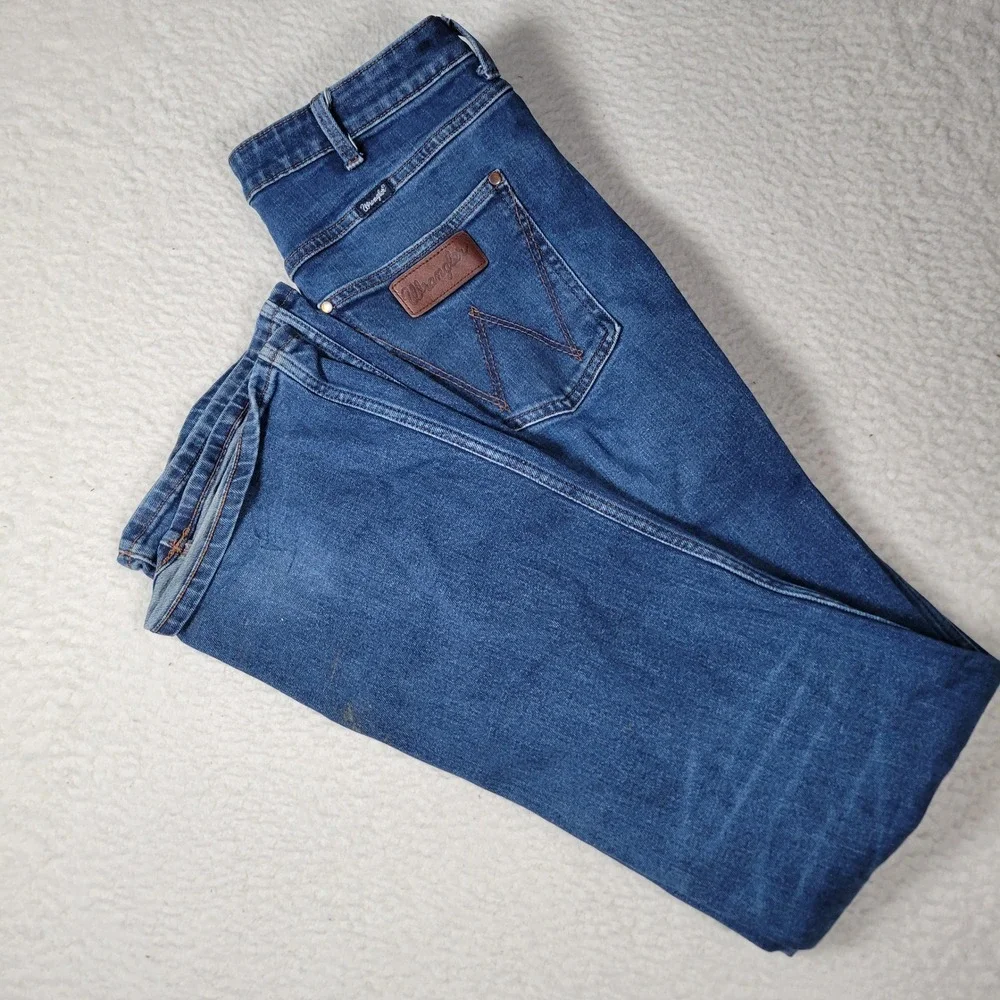 Wrangler Retro Jeans Mens 34x36 Blue High Rise Bootcut Medium‎ Wash Denim Pants